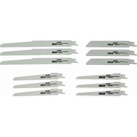 Sägeblatt Set silver silber Schnellarbeitsstahl 12 Stück