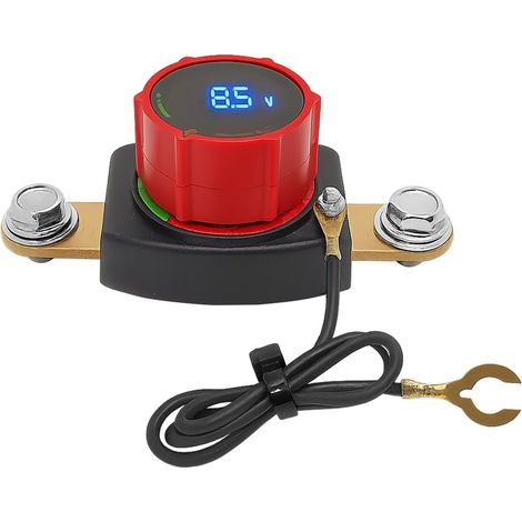 Interruttore di disconnessione della batteria lato veicolo, interruttore di disconnessione della batteria marina da 12 V con display voltmetro a LED, interruttore principale di accensione/spegnimento  (1/5)