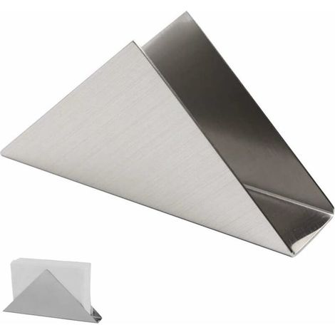 Vertical Napkin Holder, Triangle Napkin Holder, Paper Napkin Holder, Durable Simplicity Stainless Steel Napkin Holder for Kitchen Countertops, Dinner Tables, Picnic Tables (Silver) (1/5)