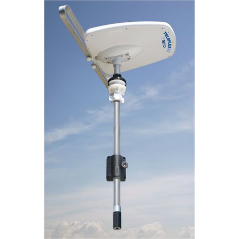 Teleplus Antenna TV Direzionale a doppia polarità con VHF, UHF V/O e amplificatore AT412 5G palo 110cm - Teleco