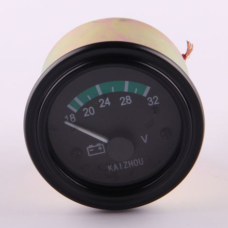 24V 55mm Automotive Voltmeter for Diesel Engines with LED Indicator Light