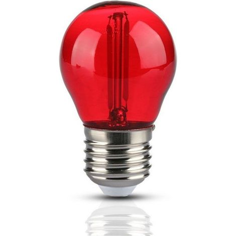 V-TAC VT-2132 7413 Lampadina LED E27 2W G45 A Filamento, Colore Rosso (1/5)