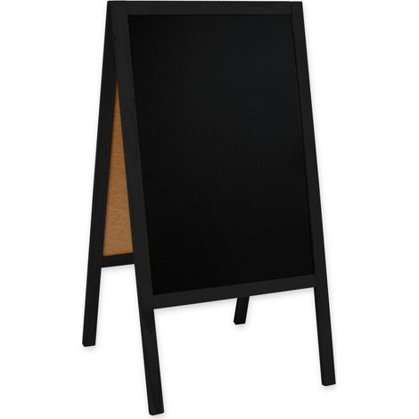 Tablero de madera clásico en forma de A (61 x 118 cm) - Negro (1/5)
