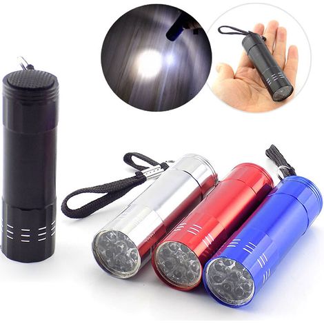 1 Mini-LED-Stiftlampe, Taschenlampe, kleine AAA-Batterie - Silber