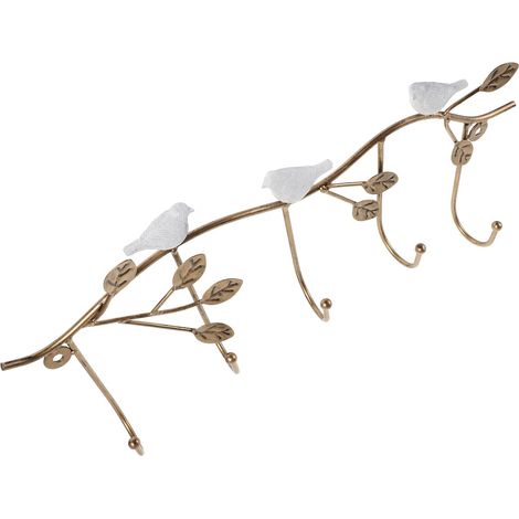 murale oiseau INOOMP crochet décoratif en métal pour clés et