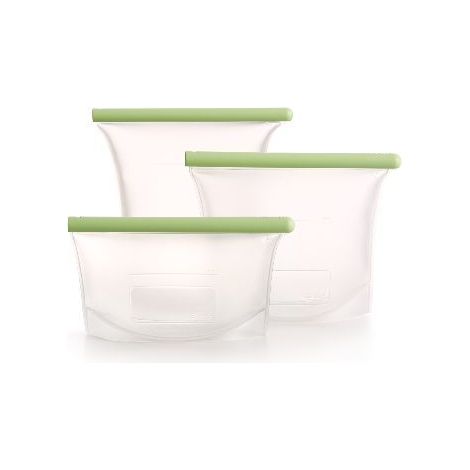 Set aus 3 wiederverwendbaren Taschen (0,5 l + 1 l + 1,5 l) Silikonbeutel - Lekue