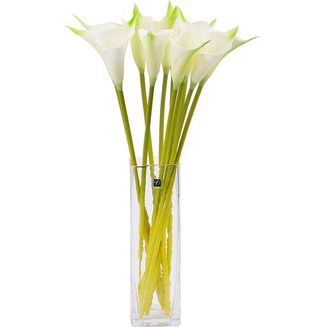 Fleur De Lys Calla Artificielle - 25 cm - Latex PU Réaliste - Pour Centre De Table Mariage Décoration Intérieure Bureau Maison - Lot De 12 Pièces (1/5)