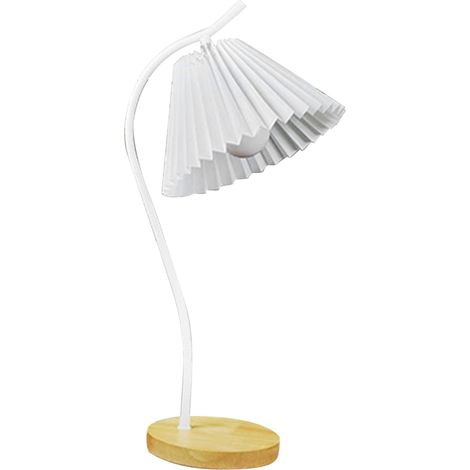 Lampe de Table Moderne avec Abat-jour en Tissu plissé – Chevet (1/4)