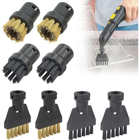 8-teiliges Zubehörset für Kärcher SC1-SC5 Dampfreiniger, Handdampfreiniger, Hochleistungsbürste, Rundbürste, große Düse, Leistungsdüsen (1/5)