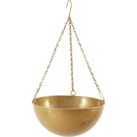 Pot À Fleurs Suspendu - Fonte De Fer Forgé - Intérieur Et Extérieur - Diamètre 26 Cm - Hauteur 12 Cm - Poids 390 G - 1 Pièce (1/5)