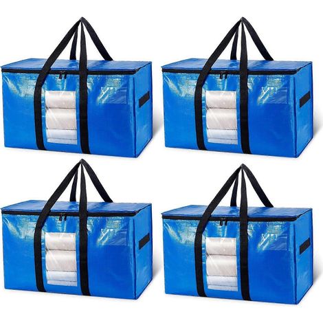 Sacchi per trasloco extra large, confezione da 4, con finestra trasparente e rinforzati (LGL) (1/4)