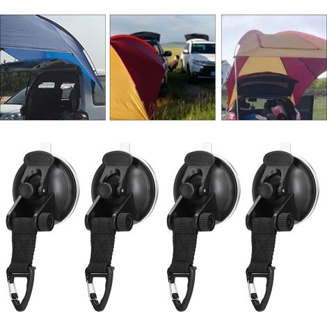 ventouse pour tente de voiture, crochet à ventouse portable, pare-soleil, protection contre la pluie, boucle triangulaire pour vitre de voiture (1/5)