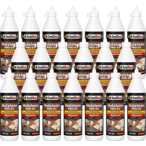 Colla per legno IsolBau PRO D3 Holzleim 20 x 750 ml (1/5)