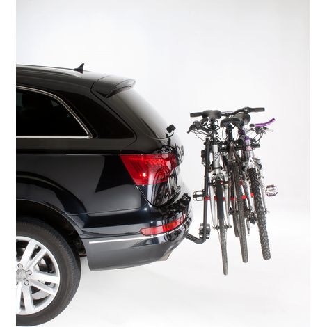 Mottez – Porte-vélos sur attelage 3 vélos suspendus – Fixation rapide Easy Click – Charge maximale 45 kg – Peinture résistante aux UV et à la corrosion