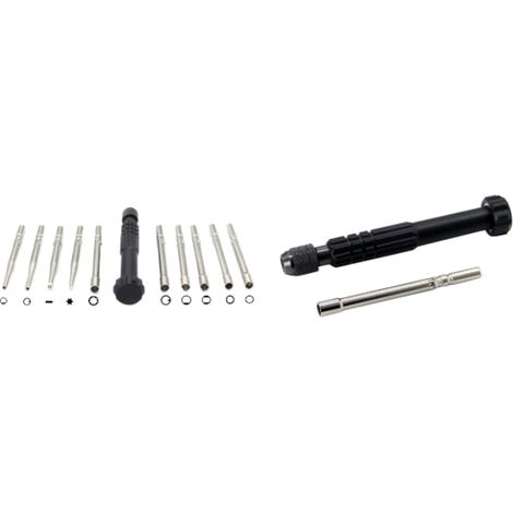 Kit di 10 punte di ricambio per attrezzo regolazione carburatore +porta utensili