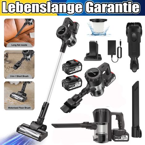 Aspirateur sans fil Aspirateur à main Sans fil Aspiration puissante Avec 2x batterie