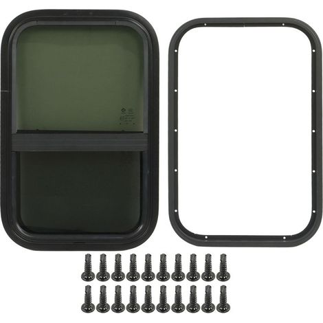 Fenêtre de camping-car 590x390mm verre trempé teinté coulissant horizontal vertical pour camping-cars remorques véhicules de construction (1/5)