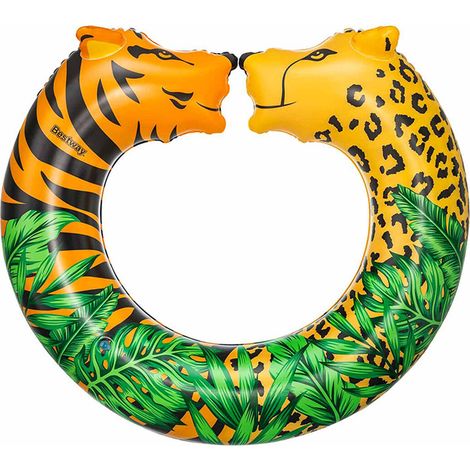 Bestway Aufblasbarer Schwimmring Dschungel 109x89 cm +12 Jahre Strand und Pool 36360
