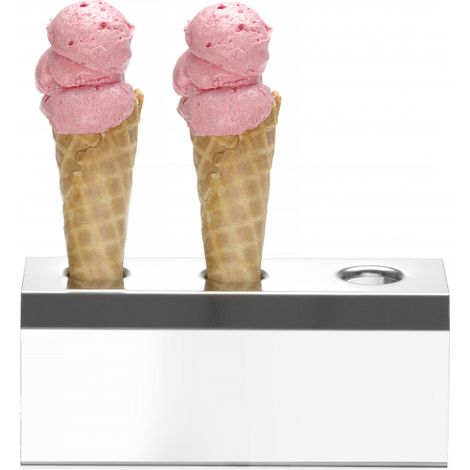 Présentoir à glace en acier inoxydable pour 3 gaufres - Hendi 755730 (1/4)