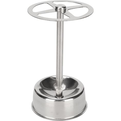 Zahnbürstenhalter aus Edelstahl mit Ständer, 4 Fächer, 6,6 x 11,7 cm, Silber, Multifunktionaler Badezimmer-Organizer