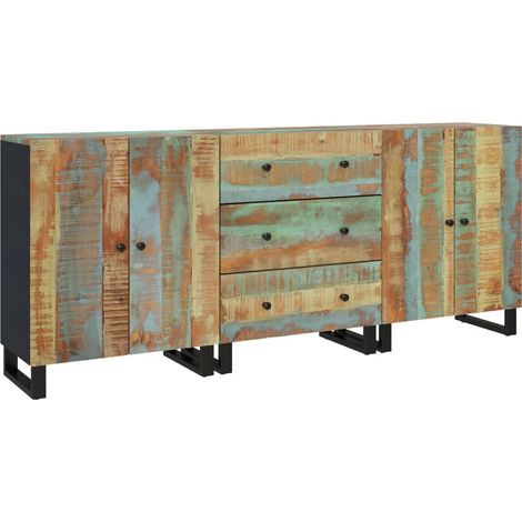 Aparador de 3 piezas de madera maciza reciclada vidaXL (1/5)