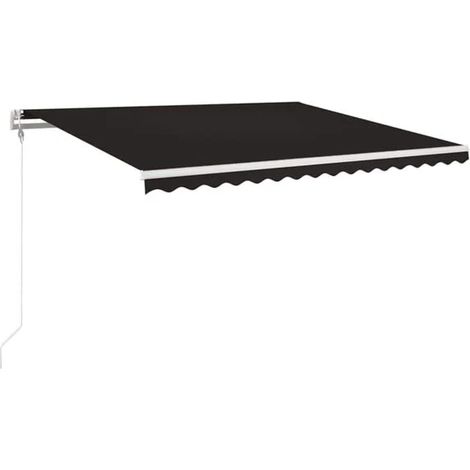 Auvent automatique capteur de vent et LED 400 x 350 cm anthracite - Auvent terrasse extérieur jardin balcon (1/5)