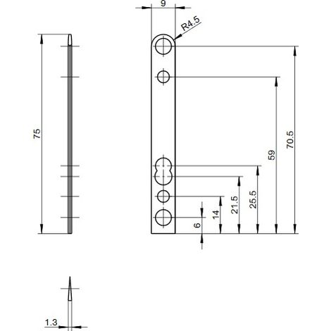 Entretoise inclinaison 6+ et rotation OB couleur brun FERCO E 16244 06 0 5