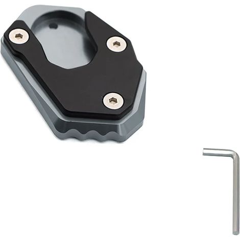 (GRIS) Accessoires moto : béquille latérale, extension de béquille, repose-pieds, compatible avec Kawasaki ER-6N, ER6N Z650, Z900, Z900RS, Z1000, Z1000SX maxpower (1/4)