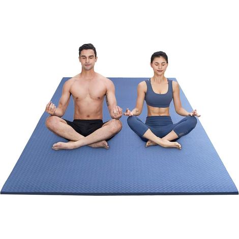 Tapis Sport Fitness Grande 200×130cm 15mm Epais Tapis de Yoga Antidérapant XXL Tapis de Gym Pilates Exercice avec Sac de Yoga (1/5)