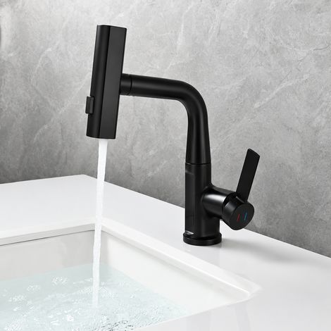 Mitigeur lavabo extractible réglable température noir 45 × 25,5 × 6,5 cm 2 kg – Livraison gratuite (1/5)