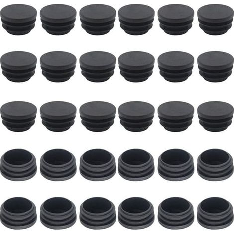 Embouts de chaise 25 mm, 50 pièces, embouts de tube ronds, embouts de tube ronds, embouts de tube ronds, embouts d'entrée ronds, embouts de pied de chaise, embouts de poteau (1/5)