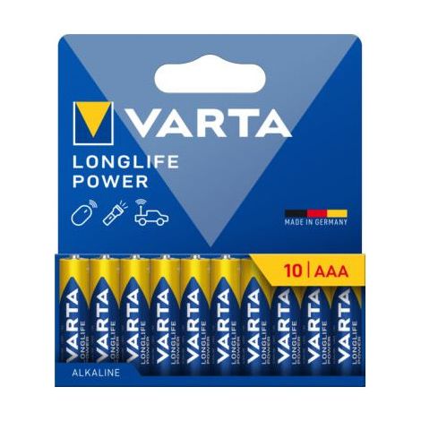 Pile AAA Alcalina Longlife Power - LR03 (confezione blister da 10 pezzi) ø10,5 x 44,5 mm (1/2)