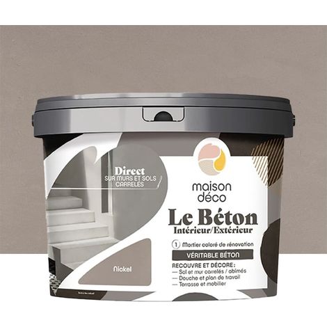 Mortier coloré MAISON DÉCO Le Béton Nickel 5kg