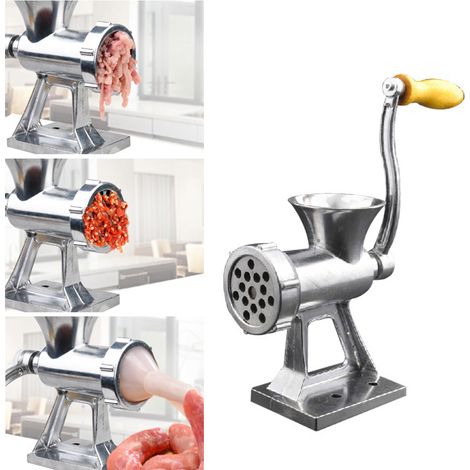 Hachoir à viande manuel en acier inoxydable pour viande, hachoir à saucisse, hachoir à main à pince pour porc, boeuf, poisson, poulet, poivre, champignons (1/5)