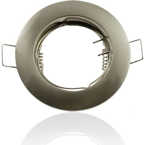 Support de spot encastrable rond aluminium avec douille GU10 (1/5)