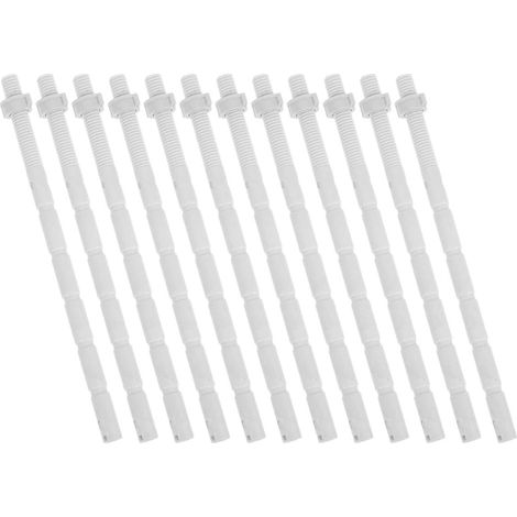 12pcs Tiges de chasse d’eau en Plastique, Blanc (1/5)