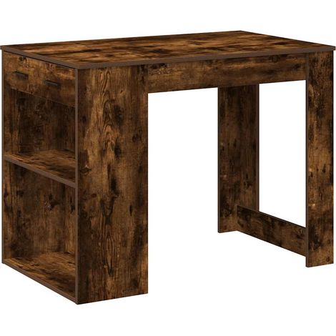 Maison Exclusive - Scrivania con Cassetto e Ripiano Rovere Fumo Legno Multistrato