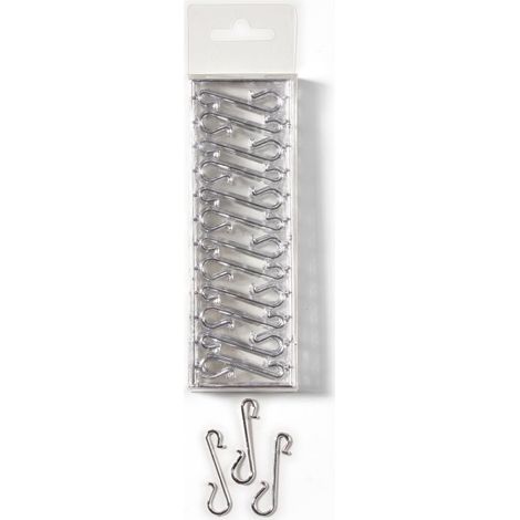GANCI ARGENTO CM 4 PLASTICA