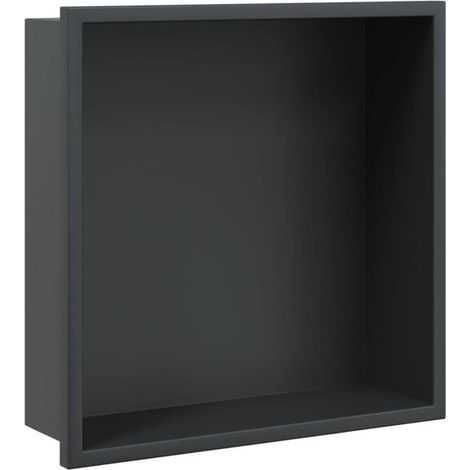 Niche de Douche Noir Mat 32x32x12.5 cm Acier Inoxydable (1/4)