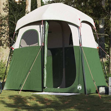 vidaXL Shower Tent 2-Person Green Waterproof (1/5)