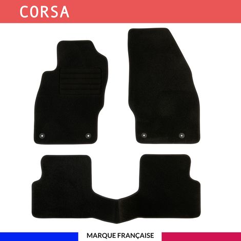 Tapis de voiture - Sur Mesure pour CORSA (2014 - 2019) - 3 pièces - Tapis de sol antidérapant pour automobile (1/4)