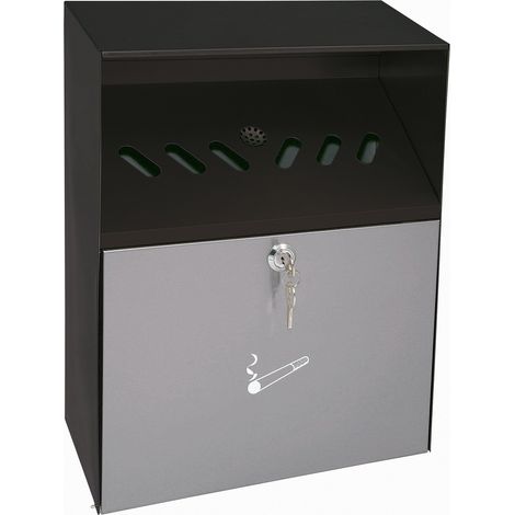 Wedo 17038112 Posacenere a Muro con Tettuccio, Grigio/Nero (1/4)