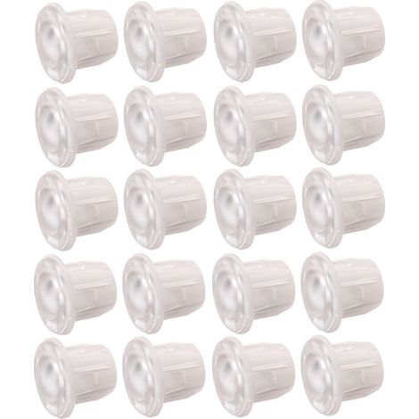 Cyclingcolors – Lot de 20 amortisseurs de butée universels 10mm – Bi-matière plastique avec insert silicone – Protection meubles et placards