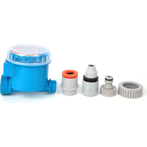 Programmateur d'arrosage solaire intelligent, contrôleur automatique pour jardin, pompe à eau avec minuterie, matériau POM étanche, bleu lac, interface 40mm, idéal balcon (1/5)