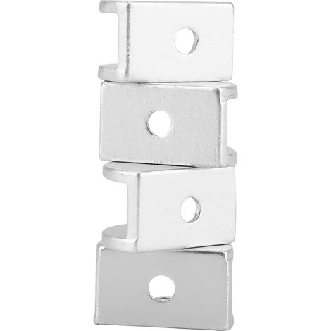 Fixation Arc pour Vitre sans Perçage - 4Pièces Aluminium Spatial Clip Serre-Vitre pour Épaisseur 5-8mm (Argent, Modèle S) (1/5)
