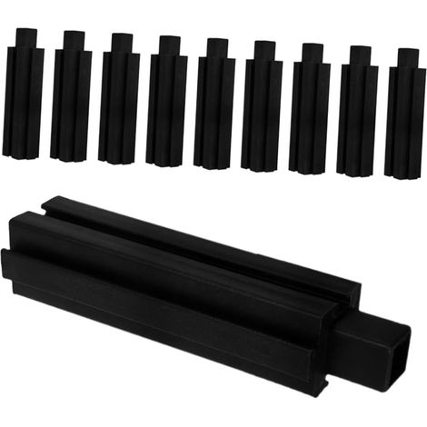 Black Plastic Raised Garden Bed Legs, Set of 10 (1/5)