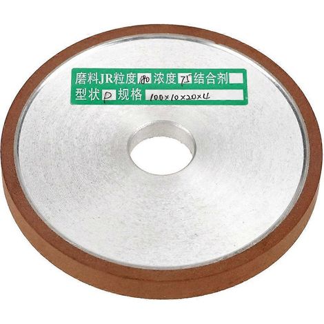 disque à meuler diamanté en résine de 100 x 20 x 10 mm pour machines de découpe et de polissage, grain 180