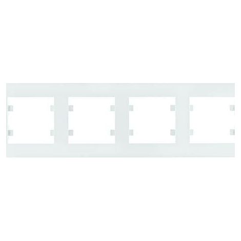 Hager WL5740 Cadre électrique blanc 4 modules 87x300 mm
