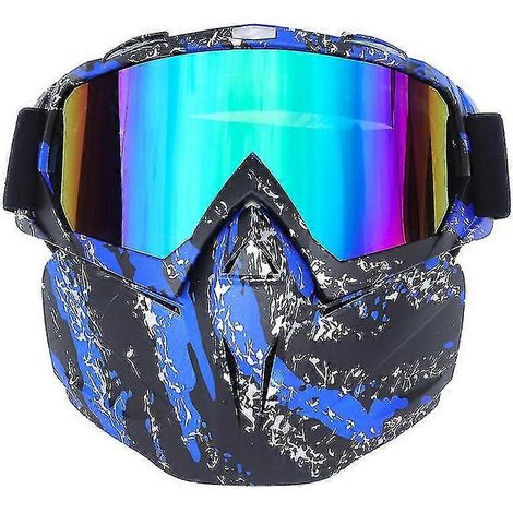 Masque et lunettes de protection Harley rétro pour casque, masque et lunettes de protection pour moto tout-terrain d'extérieur (H3)