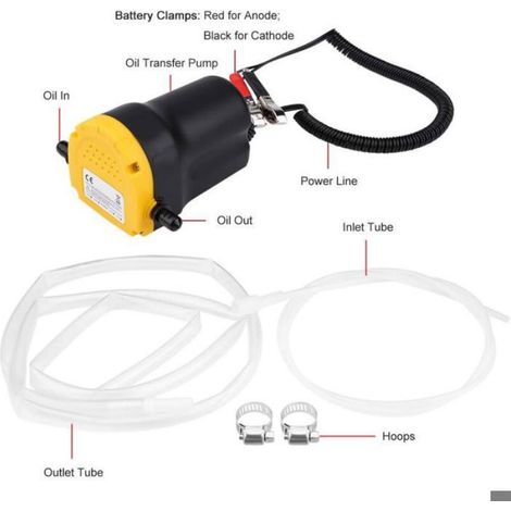 Pompe Vidange Huile - 12 V - 60 W - Pour Moteur Diesel Chauffage - Compatible Voiture Moto Bateau Tracteur - 1 Unite (1/5)